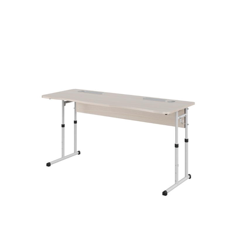 Стіл учнівський двомісний 1200 з полицею ЛДСП, пеналом та стаканом №3-6 на лижі (7841) МЕБЛІ ТЕХНОСТИЛЬ